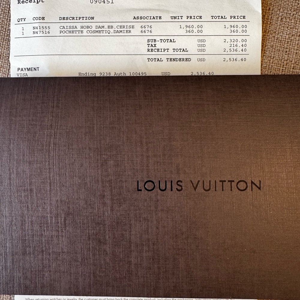 ๐ Louis Vuitton HOBO MM Damier Cerise - Picture 15 of 16